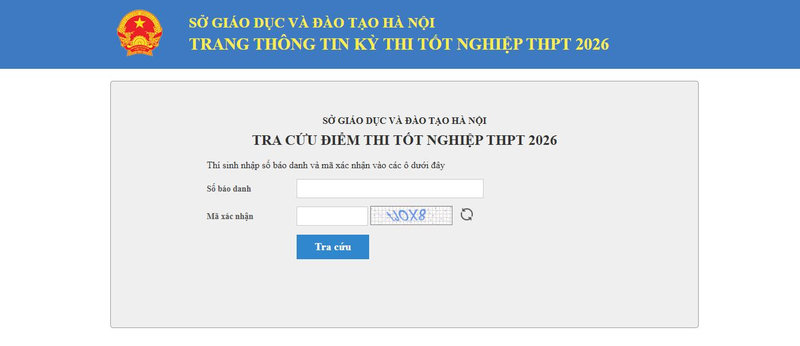 Tra cứu điểm thi tốt nghiệp THPT 2026 trên hệ thống của Bộ GD&ĐT nơi thí sinh dự thi