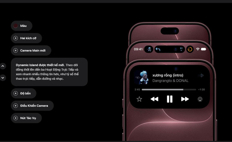 Trên iPhone 18 Pro, Dynamic Island được thiết kế lại bằng công nghệ màn hình tiên tiến