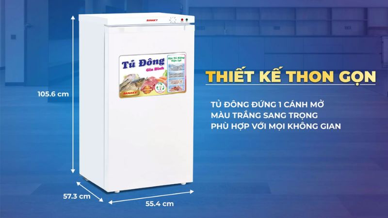 Tủ đông đứng Sanaky VH-160VD - 118 lít