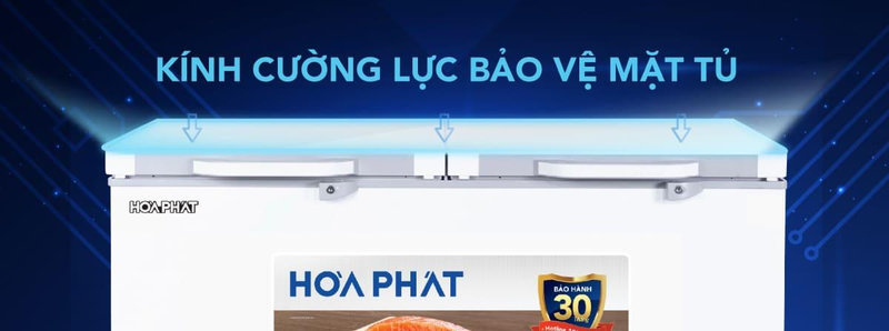Tủ đông Hòa Phát 352 lít HPF AD6352.T1 sở hữu mặt kính cường lực bền bỉ