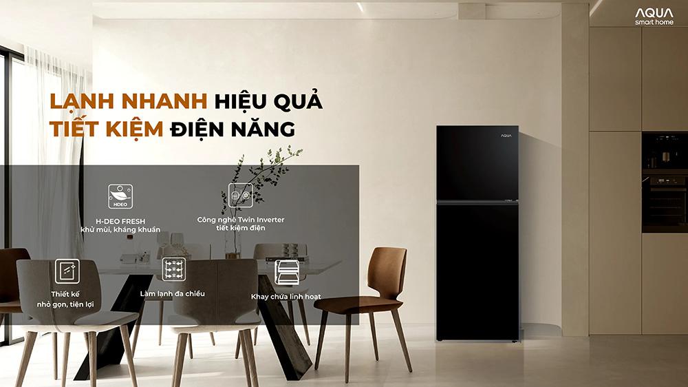 Tủ lạnh Aqua 2 cánh dung tích nhỏ từ 130 lít đến 180 lít