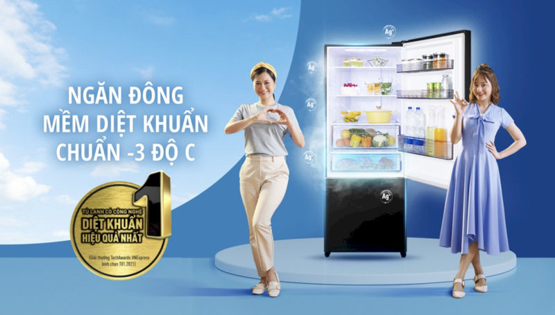 Ngăn đông mềm Prime Fresh của Panasonic giúp giữ thực phẩm tươi ngon suốt 7 ngày ở mức nhiệt -3°C.