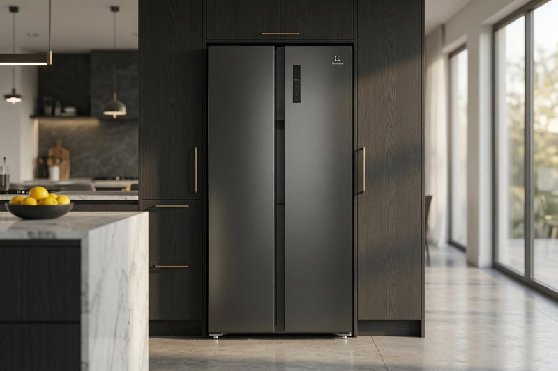 Tủ lạnh Electrolux Side By Side với thiết kế vỏ ngoài thép không gỉ cao cấp