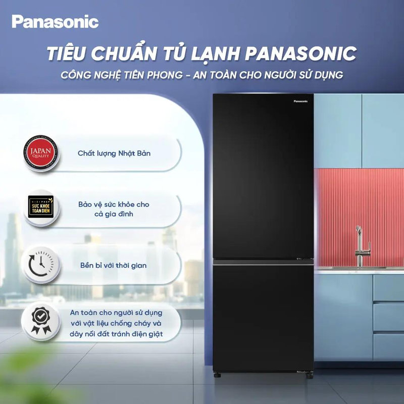 Tủ lạnh Panasonic NR-BV331BPKV 300 lít ngăn đá dưới