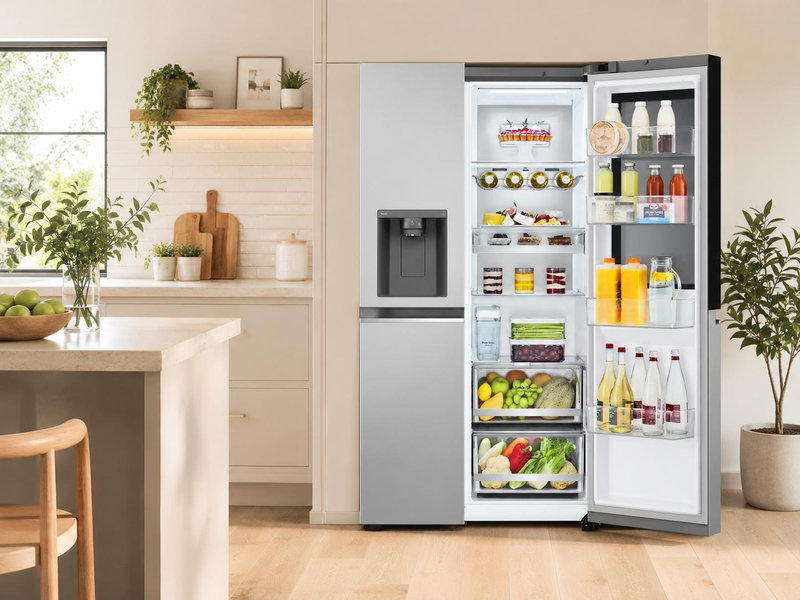 Tủ lạnh Side By Side là loại tủ lạnh 2 cửa đối xứng theo chiều dọc, ngăn đông bên trái và ngăn mát bên phải
