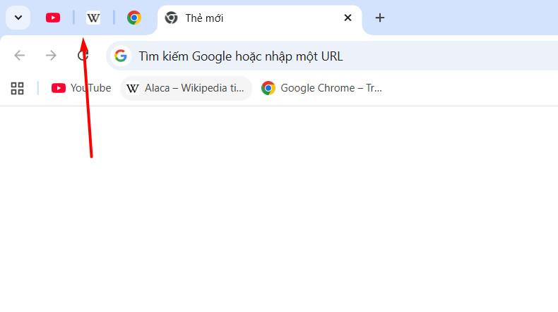 Xác định tab ghim trên Google Chrome