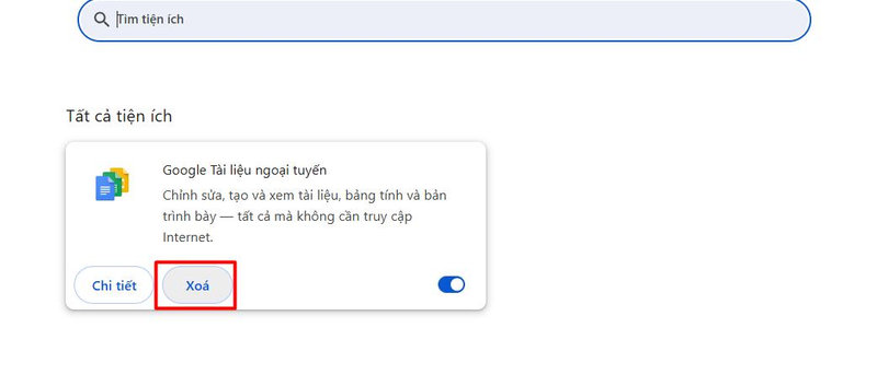 Xóa các tiện ích lâu không dùng