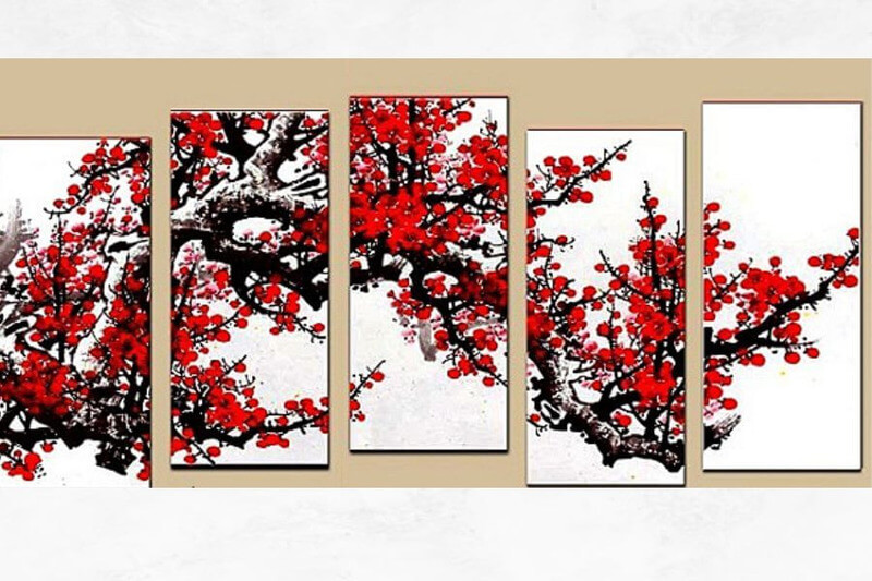 Trang trí văn phòng Tết bằng bộ tranh