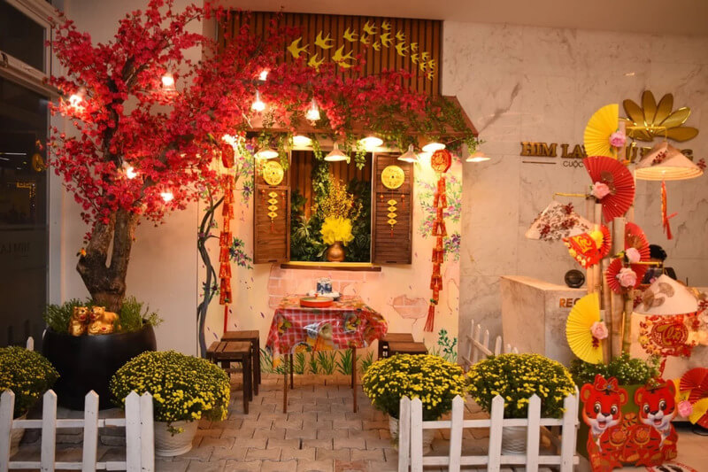 Trang trí Tết với hoa đào