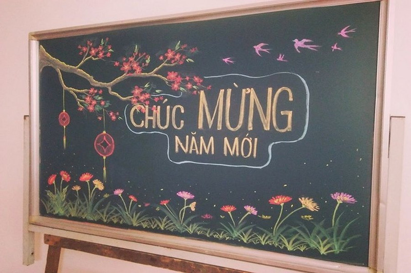 Trang trí Tết cổ truyền cho lớp học
