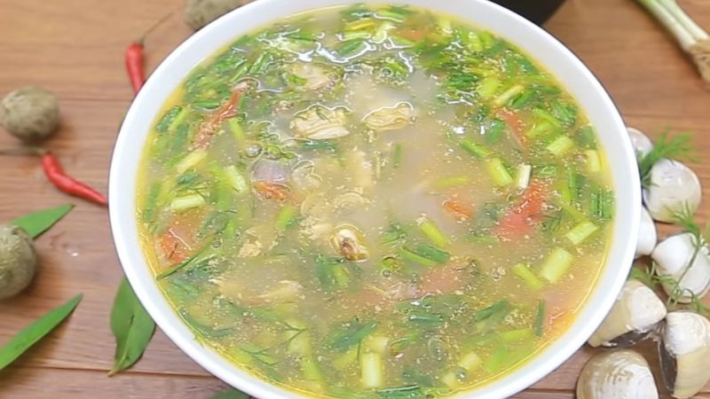 Canh ngao nấu sấu