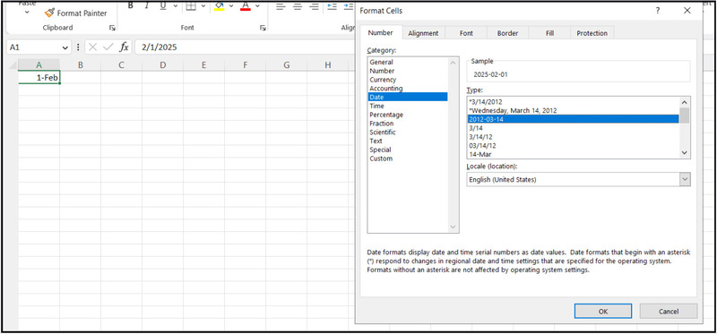 Định dạng hiển thị ngày tháng