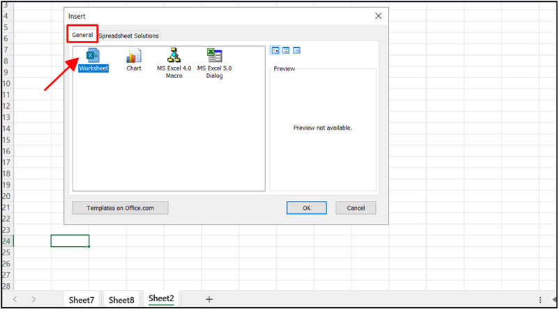 Chọn nhiều worksheet để thêm