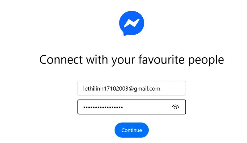 Đăng nhập Messenger trên máy tính