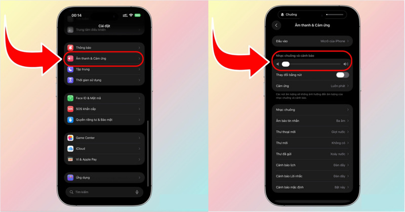 Điều chỉnh âm lượng trên iPhone