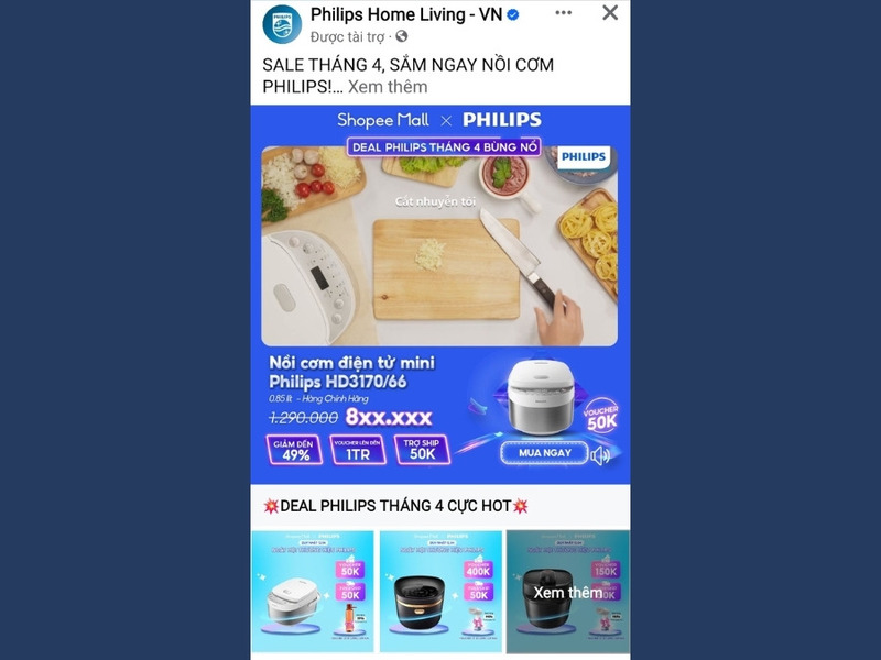 Quảng cáo bộ sưu tập trên Facebook