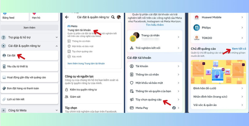 Các bước chỉnh Ẩn bớt nội dung quảng cáo trên Facebook