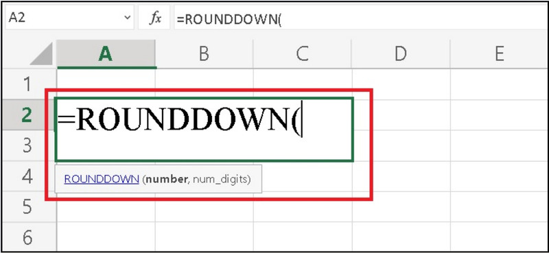 Cú pháp hàm ROUNDDOWN