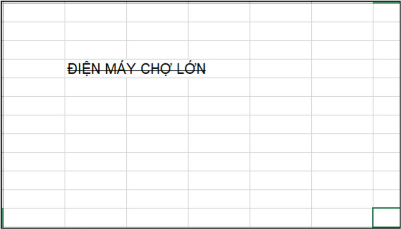 Văn bản trong ô đã được gạch