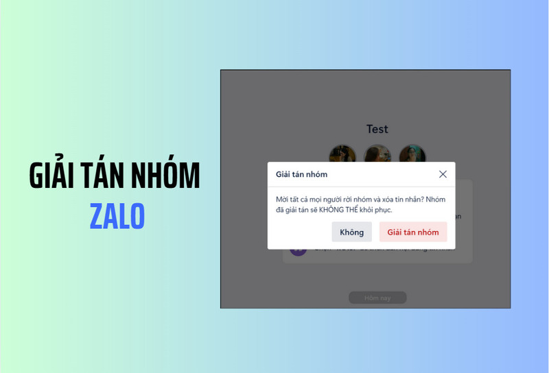 Cách giải tán nhóm trên Zalo