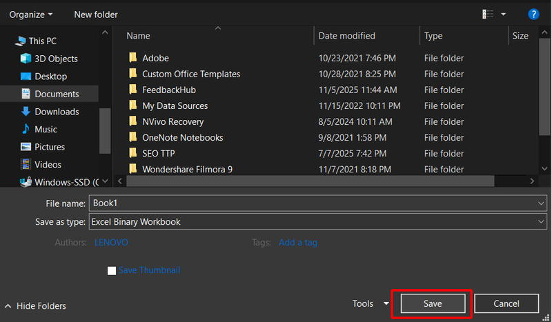 Nhấn Save để hoàn tất