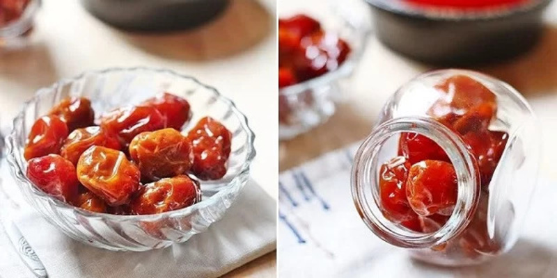 Mứt cà chua sau khi hong khô