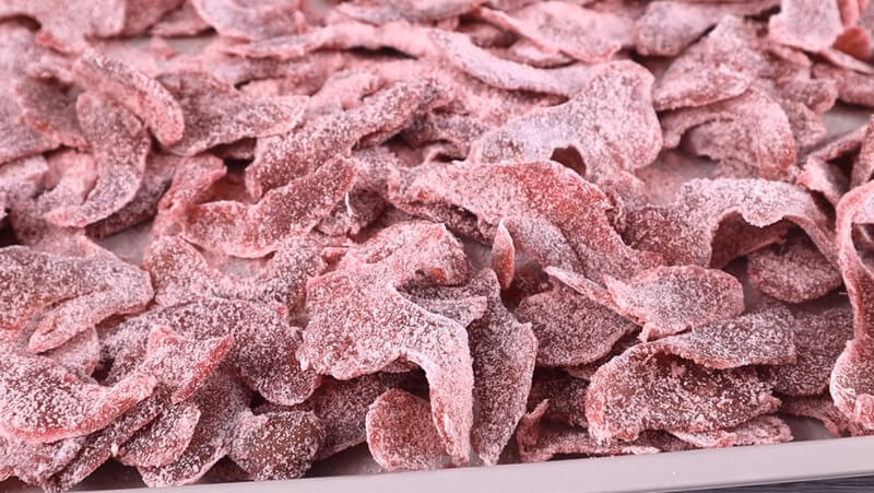 Mứt gừng đỏ hoàn thiện