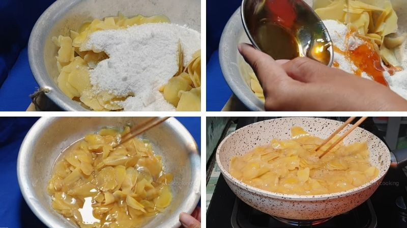 Trộn và sên gừng với mật ong