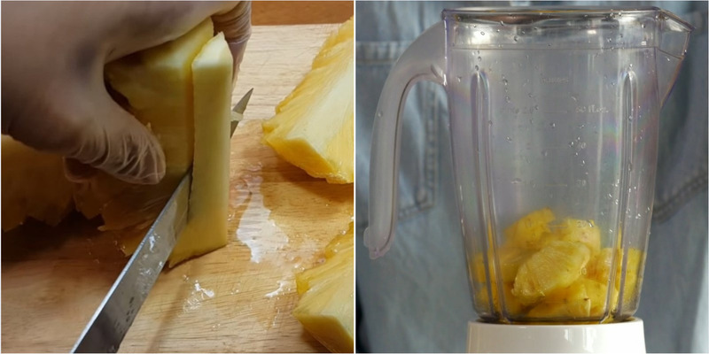 Xay dứa để lấy nước
