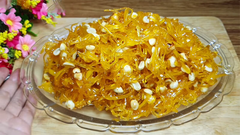 Thành phẩm mứt gừng đu đủ