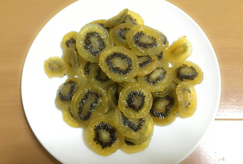 Thành phẩm mứt kiwi dẻo vàng
