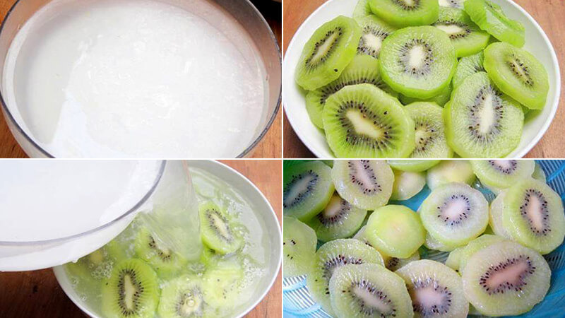 Các bước sơ chế kiwi
