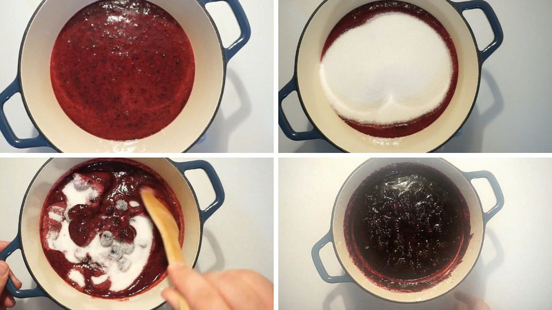 Sên hỗn hợp nho xay với đường