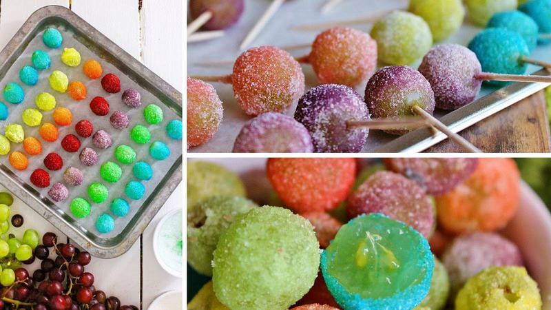 Thành phẩm mứt nho nhiều màu