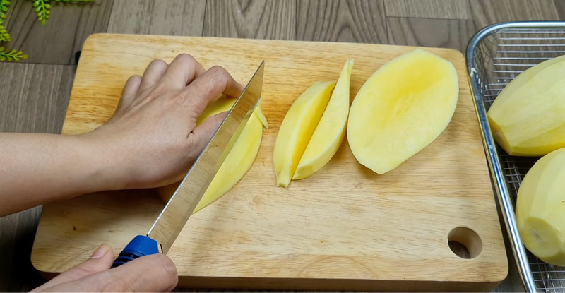 Sơ chế cắt lát xoài