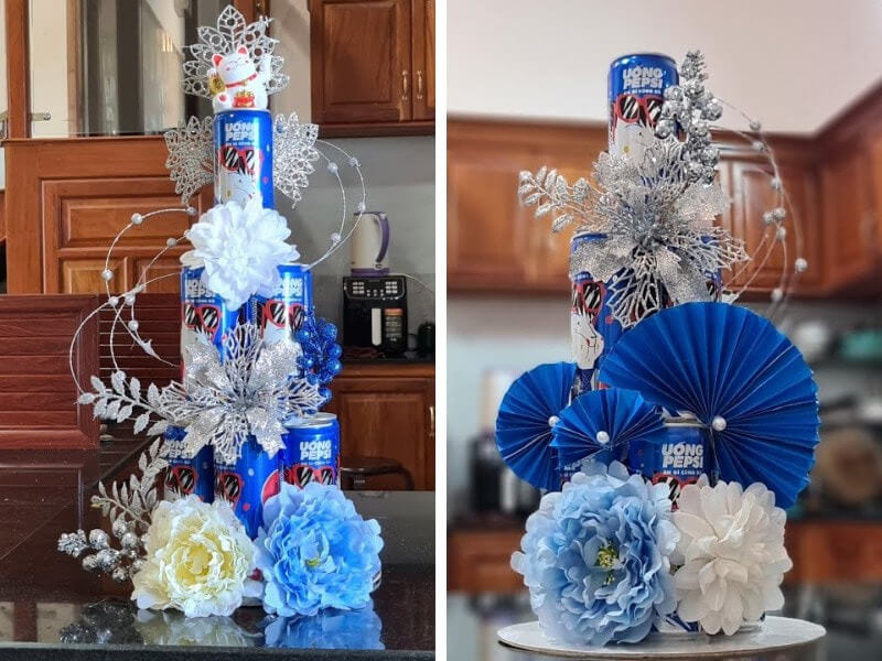 Tháp Pepsi xanh dương và trắng