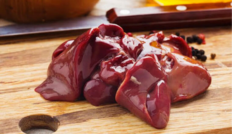 Gan heo tươi ngon dùng để nấu cháo
