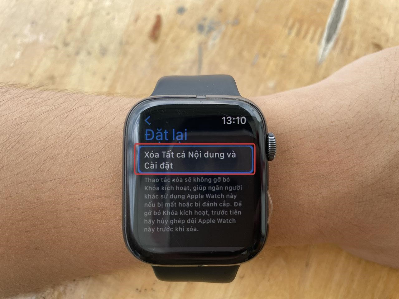 Cách reset Apple Watch