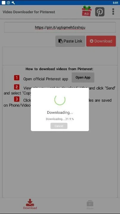 Cách chuyển vận video clip bên trên Pinterest