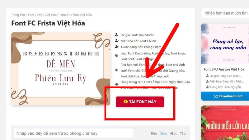 Tìm và tải xuống font chữ trên máy tính
