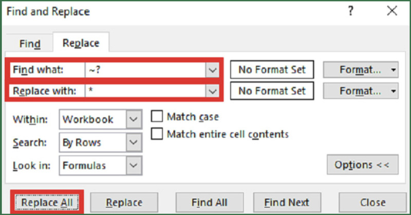 Thao tác tìm kiếm và thay thế ký tự