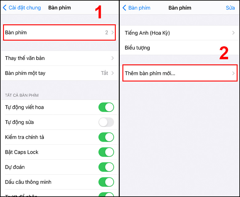 Cài đặt cách viết chữ có dấu trên iPhone, iPad