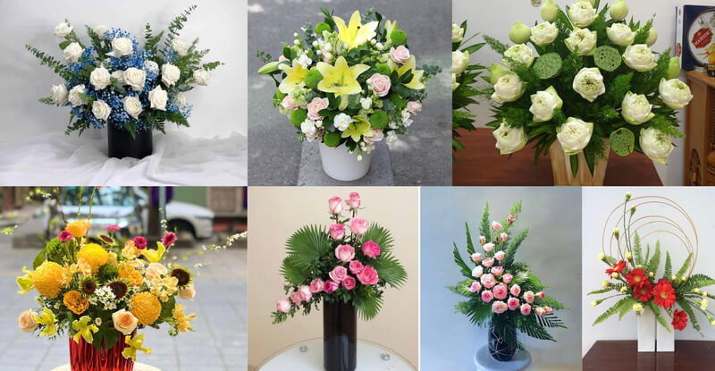 Các mẫu hoa 20/11 cắm trong bình