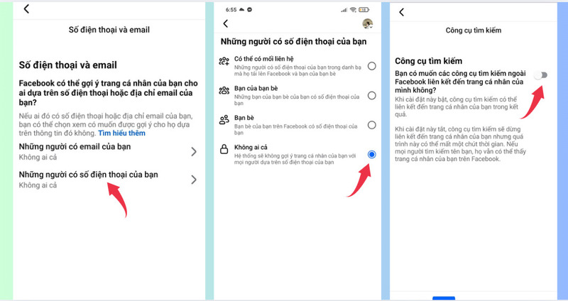 Các bước để tắt tìm kiếm trên Facebook