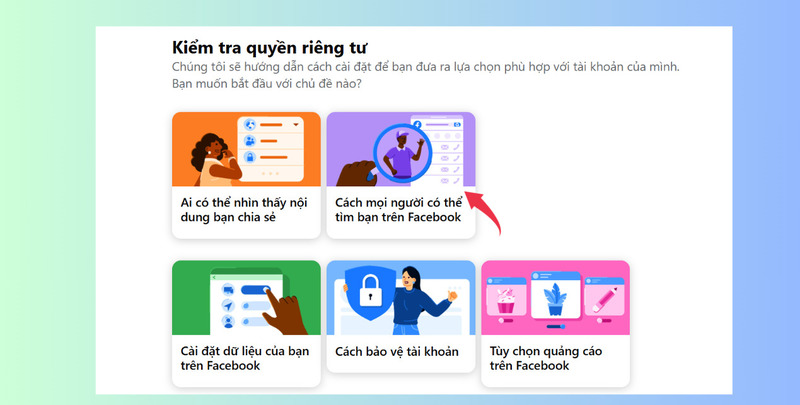 Chọn mục Cách mọi người có thể tìm bạn trên Facebook