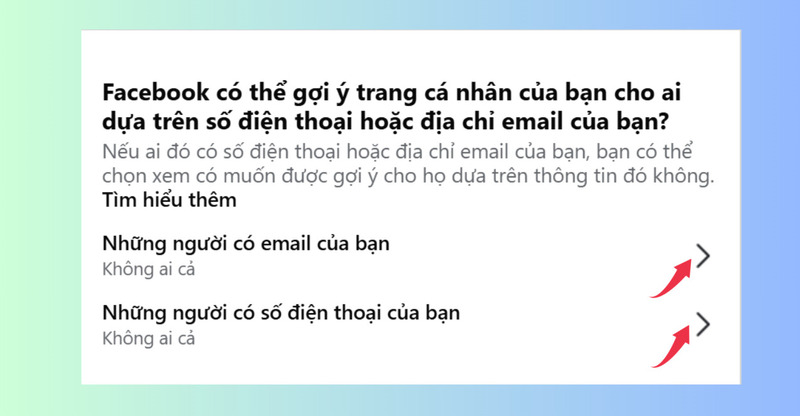 Để chế độ Không ai cả đối với các liên kết bên ngoài