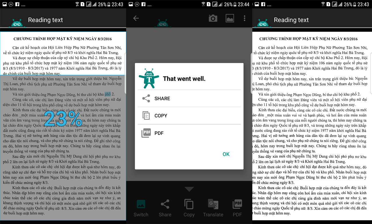 Chuyển hình ảnh trở thành văn phiên bản bên trên Android vị Text Fairy