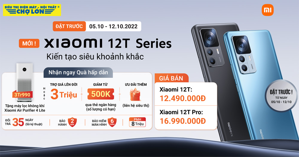 Đặt trước Xiaomi 12T Series