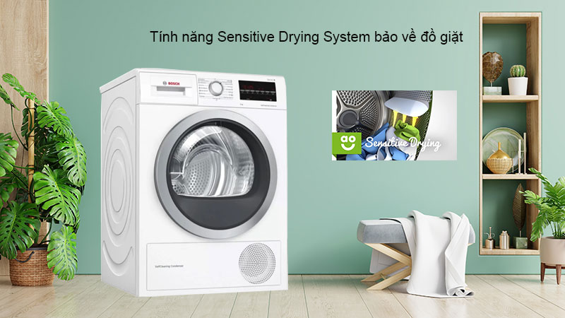 Tính năng Sensitive Drying System bảo về đồ giặt