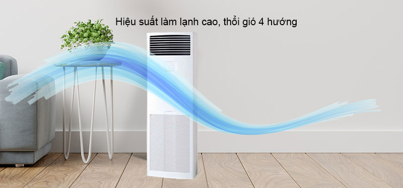 Hiệu suất làm lạnh cao, thổi gió 4 hướng